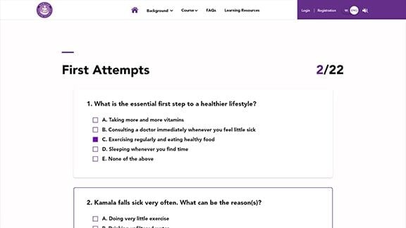 First attempts NCB e-Learning Course