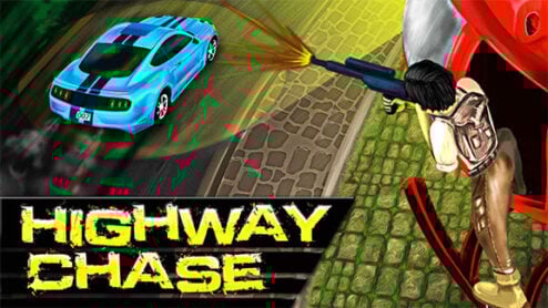 Highway Chase Game Car and Helicopter