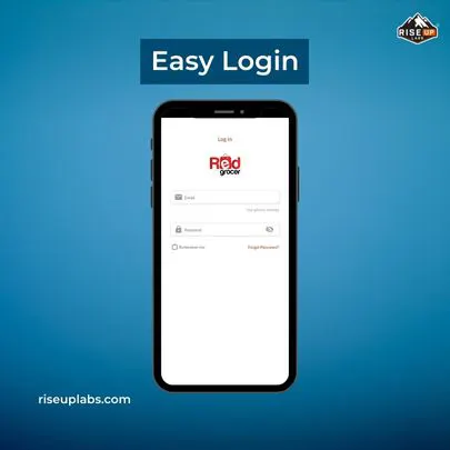 Login of Red Grocer Delivery app