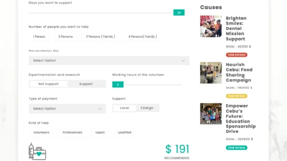 Rise Above Donation Platform Donation Form