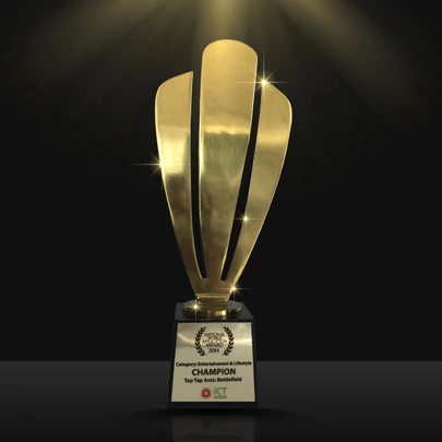 Trophy of National Mobile Application Award Won by Riseup Labs