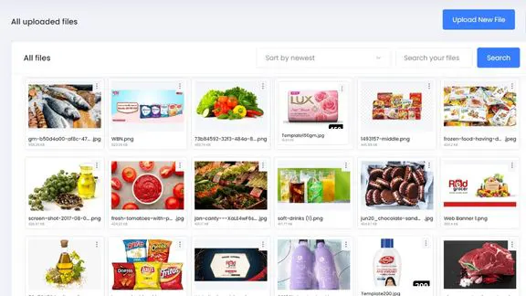 Uploaded files screenshot of Red Grocer website backend